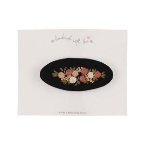 Black / Multicolor Rose Barrette
