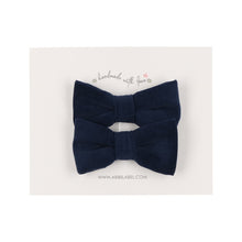 Navy Corduroy Piggie Clips
