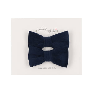 Navy Corduroy Piggie Clips