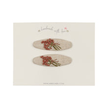 Oval Bouquet Embroidered Clips