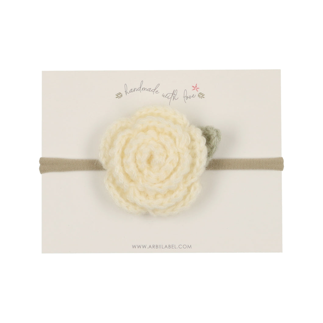 Ivory Crochet Flower Band