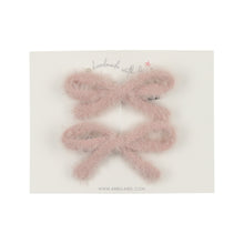 Blush Pink Mohair Fur Clips