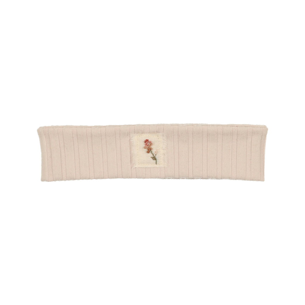 Sand Wide Ribbed Embroidered Stem Band