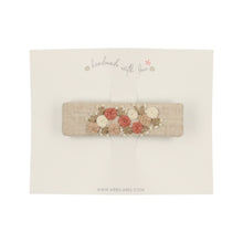 Ivory/ Multicolor Rose Barrette