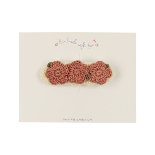 Ivory Crochet Flower Barrette