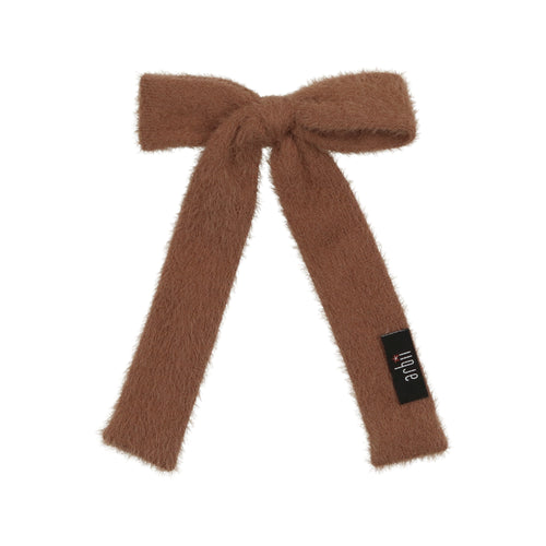 Mocha Mohair Bow Clip