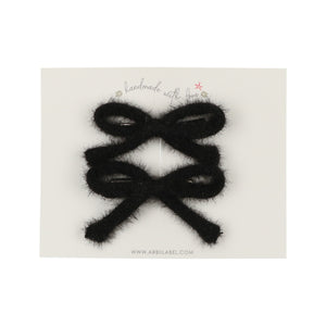 Black Mohair Fur Clips