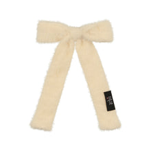 Ivory Mohair Bow Clip
