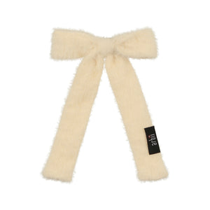 Ivory Mohair Bow Clip