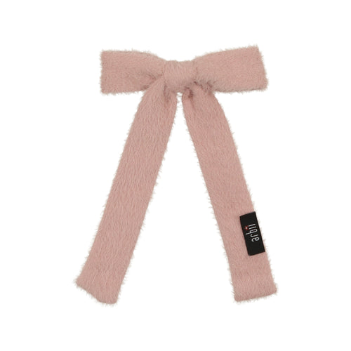 Blush Pink Mohair Bow Clip