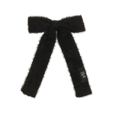 Black Mohair Bow Clip