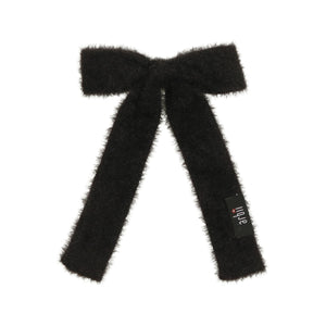 Black Mohair Bow Clip