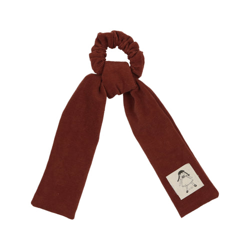 Burgundy Corduroy Doll Hair Tie