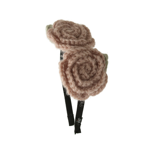 Pink Crochet Flower Headband
