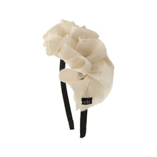 Ivory Ruffled Silk Headband