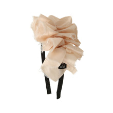 Pale Pink Ruffled Silk Headband