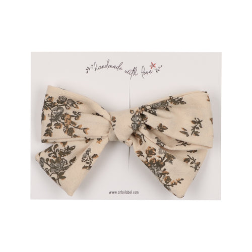 Woodland Print Small Bow Clip