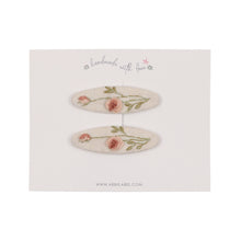 Rosette Stems Embroidered Clips
