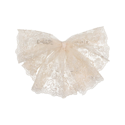 Ivory Oversized Vintage Lace Clip
