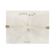 White Sheer Bow Baby Band