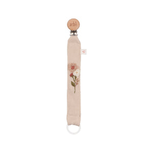 Corduroy Floral Paci Clip