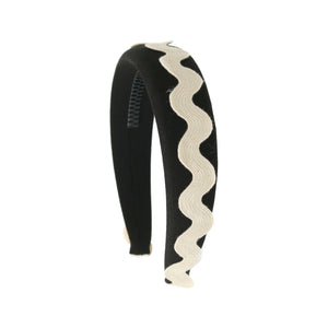 Black Retro Rick Rack Headband