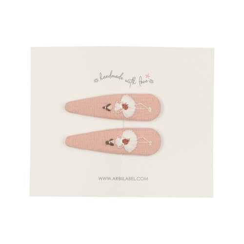 Ballerina Embroidered Clips
