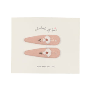 Ballerina Embroidered Clips