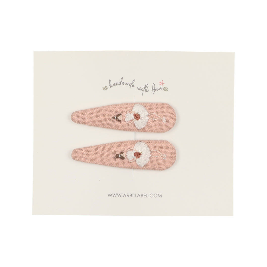Ballerina Embroidered Clips