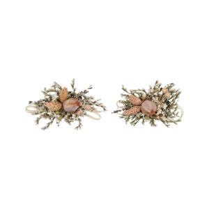 Set of Vintage Dried Floral Spray Clips