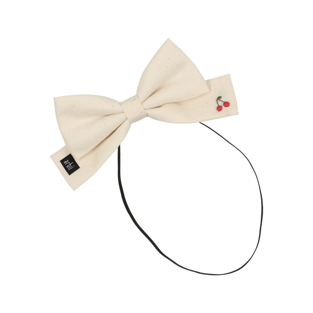 Embroidered Cherry Dolly Bow