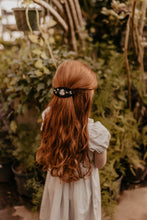 Black / Ivory Rosette Barrette