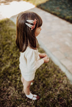 Fringe Flower Embroidered Clips