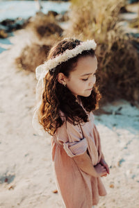 Bleached Gypsy Wreath with Organza Sheer Bow